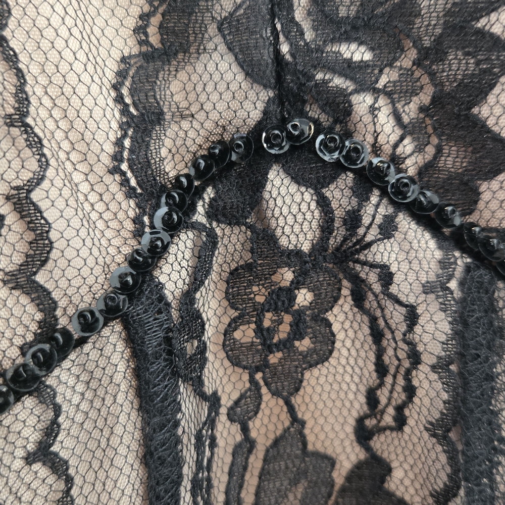 Open Back Black Lace Dress - Picture 4 of 6